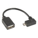 USB2.0 OTG Female A Plug to Right-Angle Micro Male B Plug - Folders