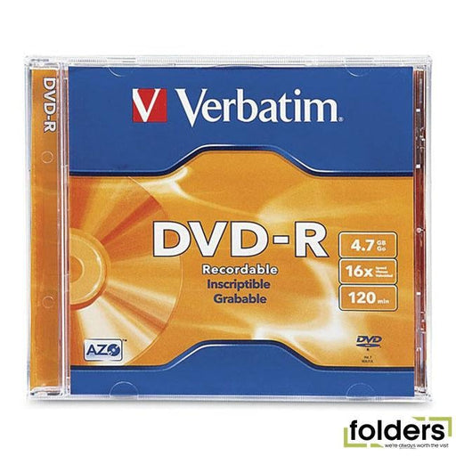 Verbatim datalifeplus (azo) dvd-r 4.7 gb jewel case singles 16x - Folders