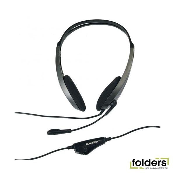 Verbatim Multimedia Headset with Microphone - Folders