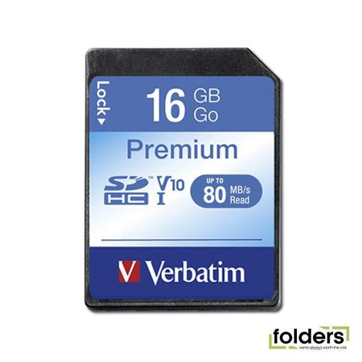Verbatim Premium SDHC Class 10 Card 16GB - Folders