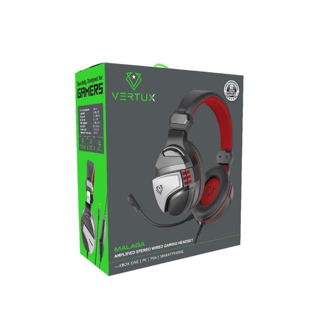 Vertux Gaming Amplified Stereo Wired Over-Ear Headset With-Folders